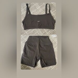 SET Active Dark Brown Bandeau & Shorts